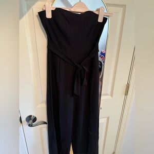 Black strapless pantsuit size 4